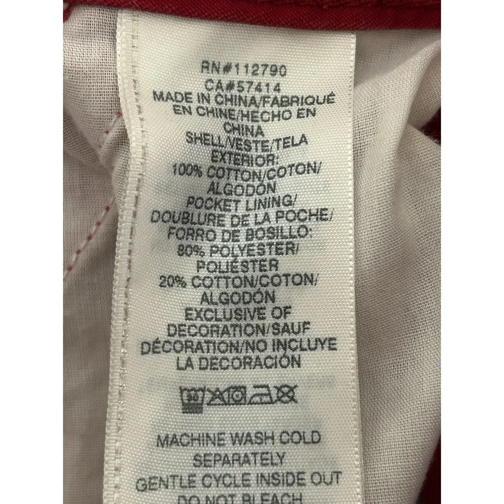 Vintage Y2K True Religion Cargo Cotton Logo Shorts Size 32 Red